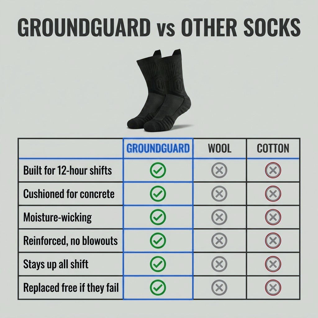 CloudTread work socks compared to cheap multipacks and wool socks